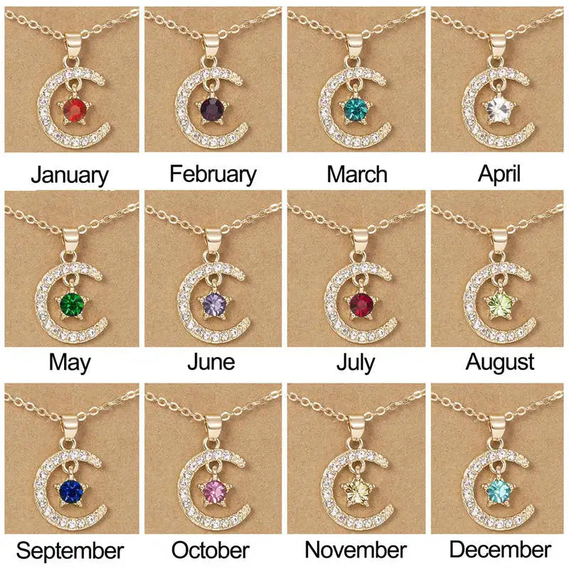 "Month of Luck" Birthstone Necklace Collection