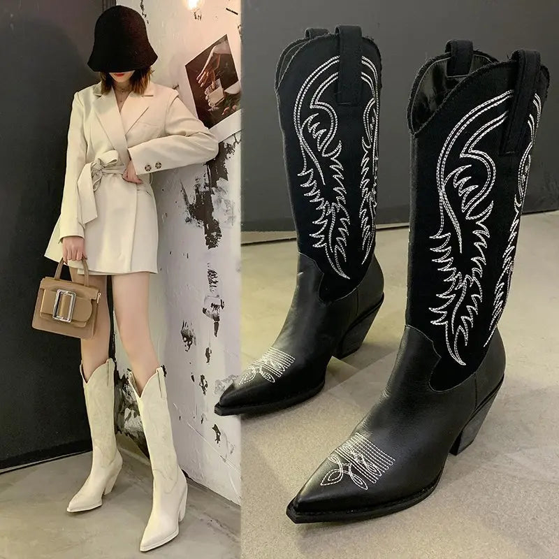 Urban Edge Western Embroidered Boots